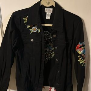Yi Lin black denim jacket